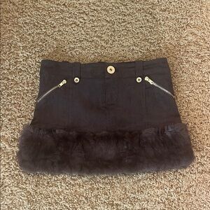 d.i.a. Fur Trim Corduroy Skirt
